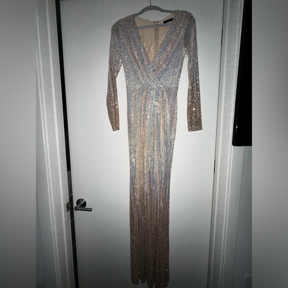 Sequin Prom Wrap Dress - Picture 5 of 5